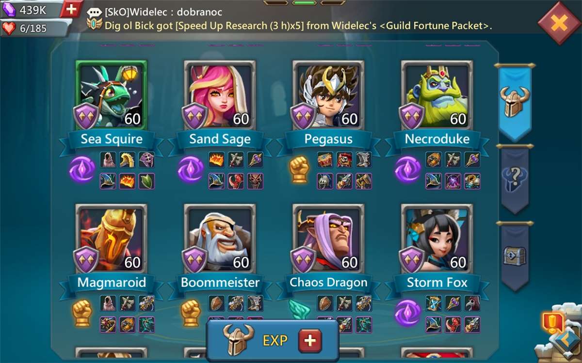 Game account sale Lords Mobile